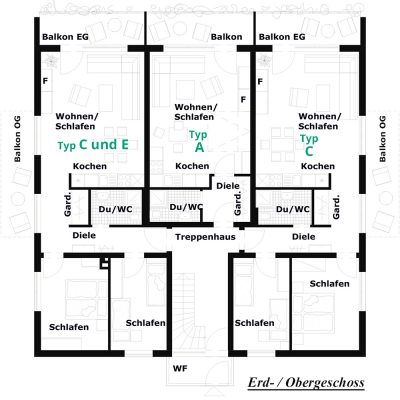 Grundriss Erdgeschoss / Obergeschoss